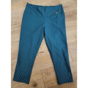Nike Dri-Fit Blue Teal Orange Polka Dot Capri Leggings Pants Size M T12